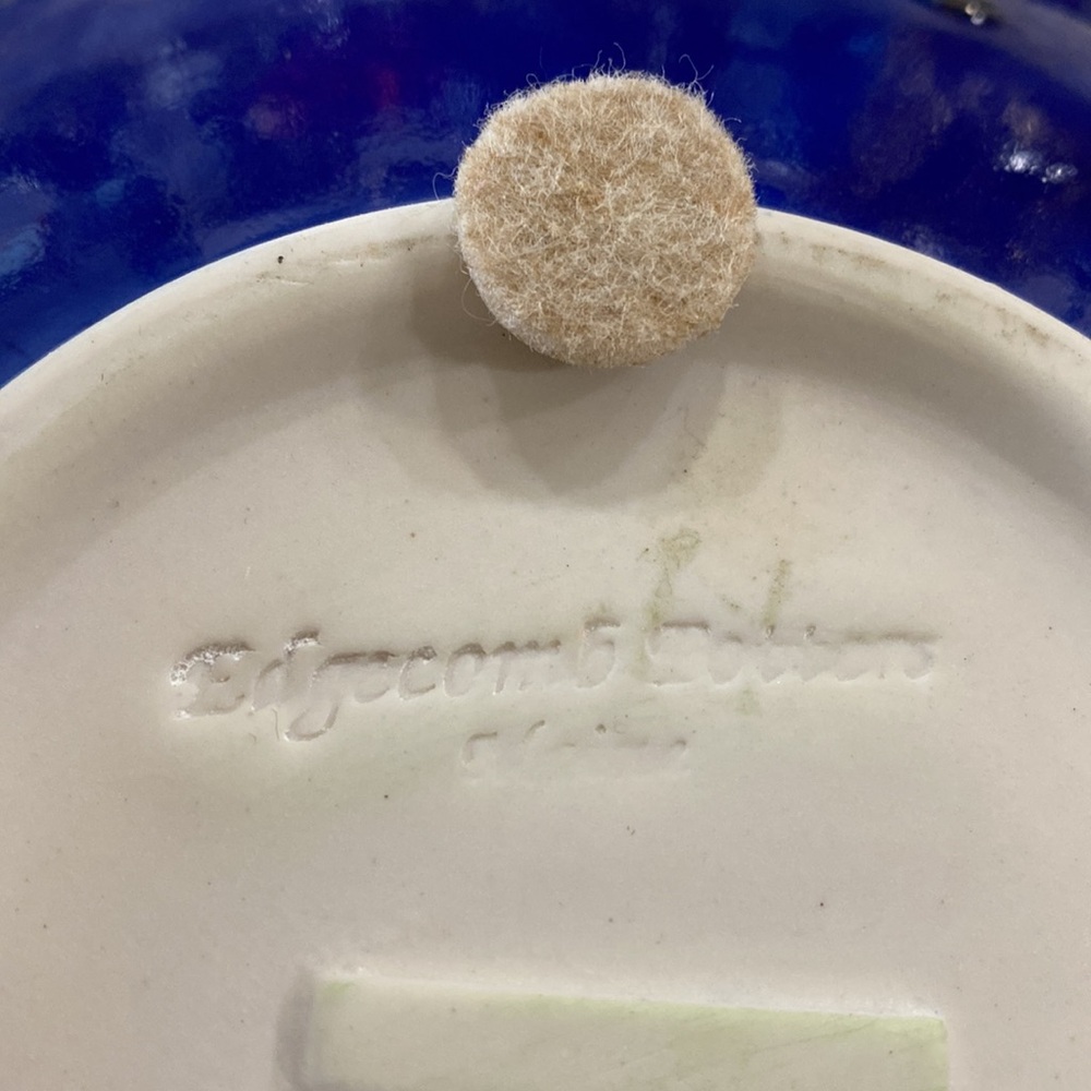 Edgecomb Potters Maine Handcrafted Cobalt Blue Decorative Bowl - Home Art! - Picture 5 of 5